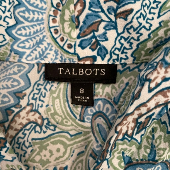 Talbots wrap style blouse - Picture 5 of 9